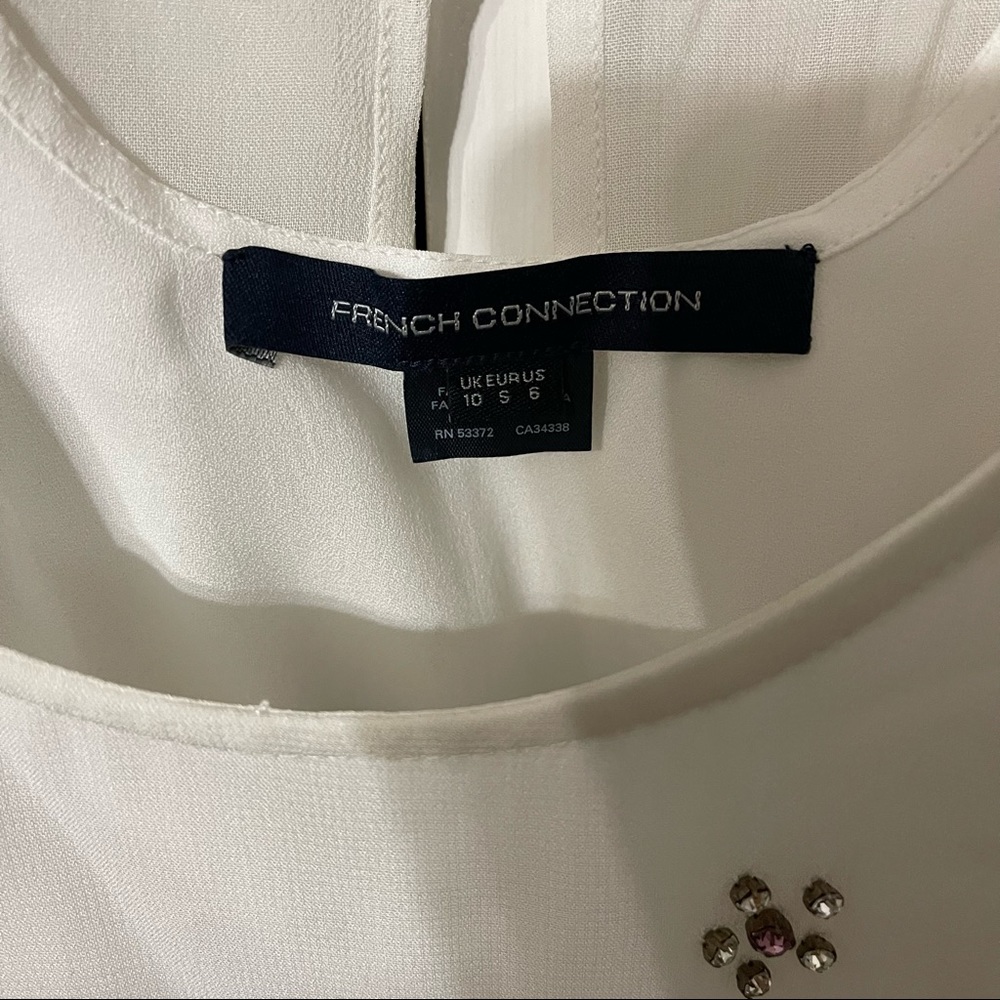NWOT French Connection Sleeveless Beaded Top - Picture 4 of 5